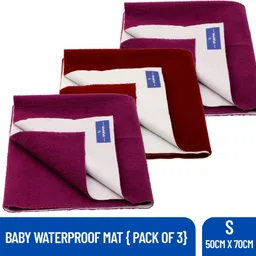 weewish Waterproof - Cotton, Fleece Dry Sheet - Reusable & Washable-(Small) - Pack of 3-picture-0