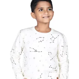 CRAZYPENGUIN ELITE Boys Cotton Geometric Printed Round Neck Pullover Sweatshirt-image-89