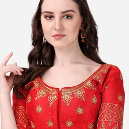 HERE&NOW Embroidered Coding Saree Blouse-78
