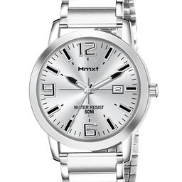 HMXT Men Printed Dial & Stainless Steel Straps Analogue Watch HMXT-160-41