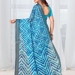 Anouk Rustic Leheriya Printed Saree image 5