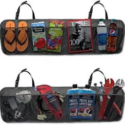 Multipurpose Cargo Accessories Organizer Car Back Seat Storage Organizer || Universal Travel Car Back Seat Organizer Car Side Seat Catcher-image-32