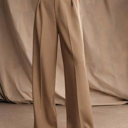 Outzidr Women Loose Fit Wide Leg Mid-Rise Trousers-picture-21