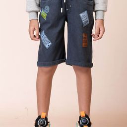 AFLASH Boys High-Rise Denim Denim Shorts-image-114