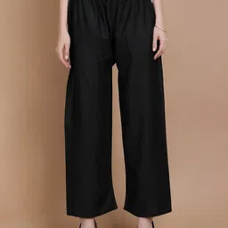 MICHAEL KOVLIN Women Soid Regular Wide Leg Ethnic Palazzos-picture-16