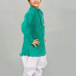 Cae Boys Embroidered Regular Thread Work Kurta with Patiala image 2