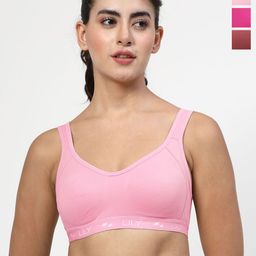 LILY Strops555 Pack Of 3 Non Padded Seamless Non Padded Sports Bra-picture-7