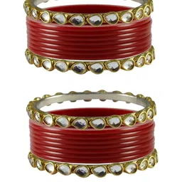 Vidhya Kangan Brass Crystals Bangle-image-15