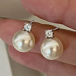 StyleCast Artificial Stones Studded And Beaded Spherical Shaped Studs image 3