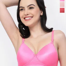 College Girl Pack Of 3 Full Coverage Seamless Lightly Padded T-shirt Bra-21
