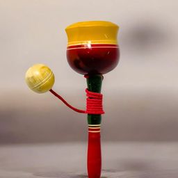 LITTLE GINNIE Colourblocked Wooden Cup and Ball Game Toy-13
