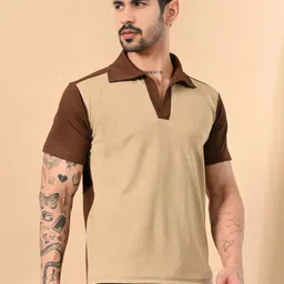 Moda Rapido Colourblocked Polo Collar Short Sleeves T-shirt-image-24