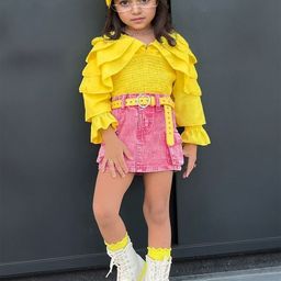 LULU & SKY Girls Top with Skirt-image-87