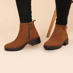 yoho Women Round Toe Block Heel Chelsea Boots-13