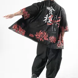Xenpachi Tokyo Ghoul Anime Ghoul Printed French Terry Cotton Kimono Jacket-picture-47