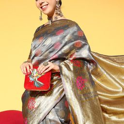 Anouk Rustic Ethnic Motifs Woven Design Banarasi Saree-25