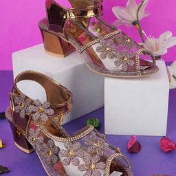 BAESD Girls Embellished Party Block Mules-image-48