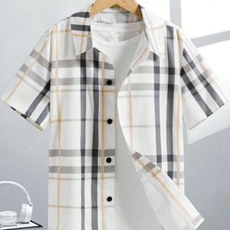 TIOR Boys Checked Regular Fit Shirt-image-1