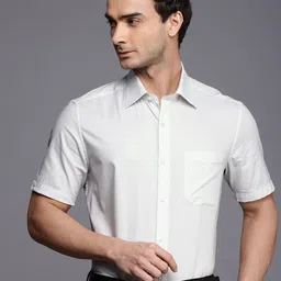 Louis Philippe Classic Pure Cotton Geometric Printed Formal Shirt-picture-11