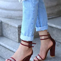 GLO GLAMP Suede Party Block Sandals-47