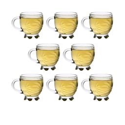Somil Clear Glass Coffee & Tea Cup / Mug (100 Ml), Enjoy Your Drink in Style, 7 X 9.5 X 7.5 Cm, Pack of 8-image-86