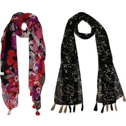 StoleVilla Women Printed Designer Chiffon Stoles and Scarf - Pack of 6-image-54