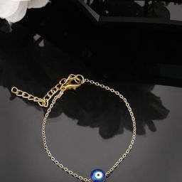 Anouk Set Of 2 Gold & Silver-Plated Beaded Evil Eye Link Bracelets image 3