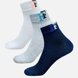 FIMS Men Pack Of 3 Striped Ankle-Length Socks-51