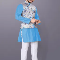 PulseIQ Men Regular Kurta with Pyjamas image 2