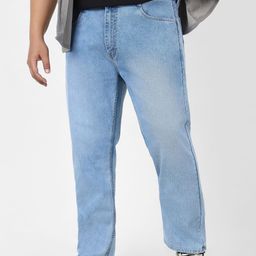 Urbano Plus Men Light Blue Straight Fit Heavy Washed Jeans Stretchable-image-63
