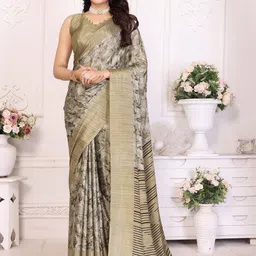 KALINI Floral Silk Blend Half and Half Saree-image-87