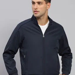 Monte Carlo Men Mock Collar Solid Casual Bomber Jacket-image-44