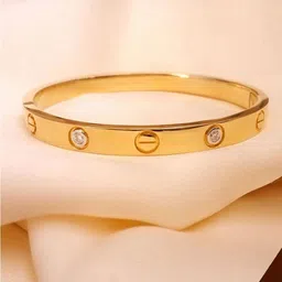 TANLOOMS Unisex Enamelled Gold-Plated Cuff Bracelet-31