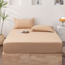 JC HOME Khaki 140 TC King Bedsheet Set 2.2 m x 2 m-image-68