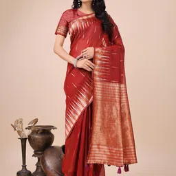 Astita Woven Design Zari Saree-image-8