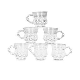 Somil Clear Glass Coffee & Tea Cup / Mug, Enjoy Your Drink in Style, Pack of 6, 100 Ml, 7 X 10 X 7.5 CM-image-79