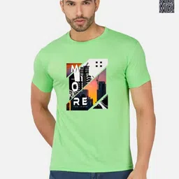 GLOBAL NOMAD Men 2 Printed Bio Finish Applique T-shirt-picture-45