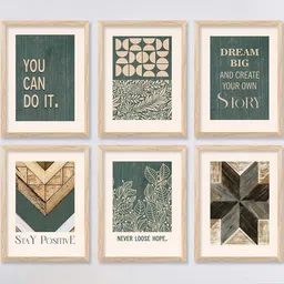 WALLLANE Brown Wood Wall Art-27