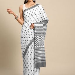 BUTA BUTI Kalamkari Pure Cotton Saree-image-3