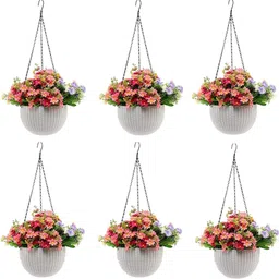 Rattan Hanging Planters Pot with Metal Hanging Chain-38