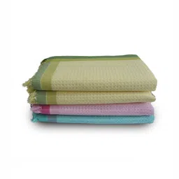 Aura Yellow & Green 4 Cotton 210 GSM Bath Towel-picture-44