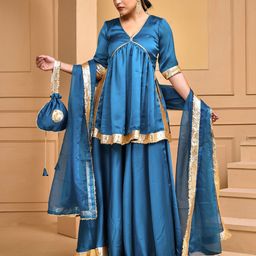 Bannhi Ready to Wear Lehenga & Blouse With Dupatta-image-4
