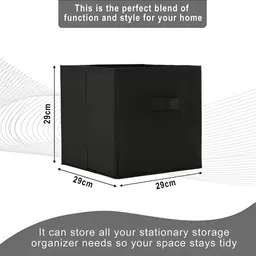Aura Black Set of 2 Regular Drawer Organisers image 2