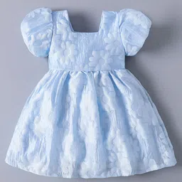 Mark & Mia Girls Gathered or Pleated Square Neck Peplum Dress-picture-1