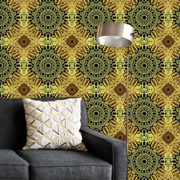 ArtzFolio Printed UV-Resistant Anti-Bacterial Ottoman Damask Mandalas Peel & Stick Wallpaper-image-73