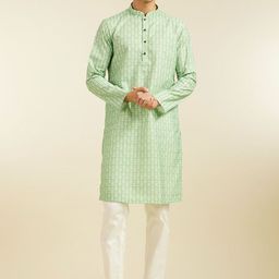 Diwas by Manyavar Floral Printed Mandarin Collar Straight Kurta-picture-23