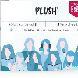 plush 100% Pure U.S. Cotton Sanitary Pads, All XL Sanitary Pad-picture-1