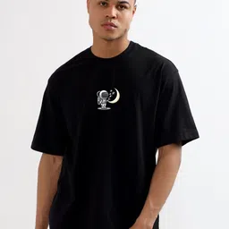 CODE OF HONOUR Graphic Printed Cotton Oversized T-shirt-picture-4