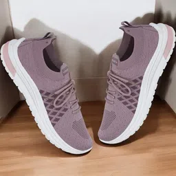 Free Kicks Women Pink Mesh Casual Shoes-picture-10