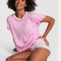 Victoria's Secret Campus Typography Printed Pure Cotton T-shirt-image-31